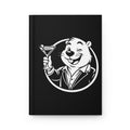 Swanky Beaver Hardcover Journal — Cocktail Toast Mascot Notebook