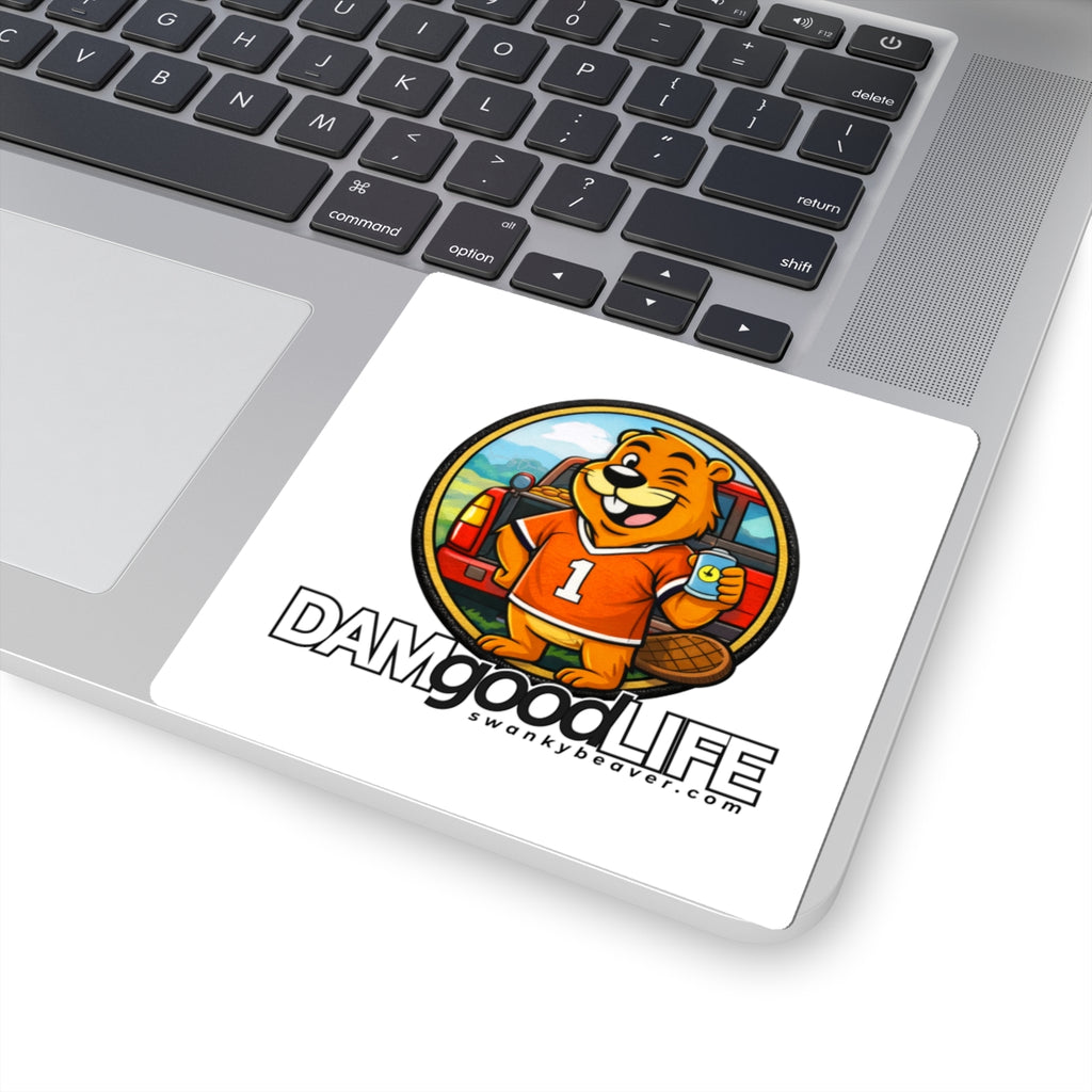 DAMgoodLIFE Tailgate Beaver Sticker — Tailgate Vinyl Kiss-Cut