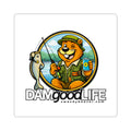 DAMgoodLIFE Fishing Beaver Sticker — Fishing Vinyl Kiss-Cut