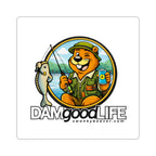 DAMgoodLIFE Fishing Beaver Sticker — Fishing Vinyl Kiss-Cut