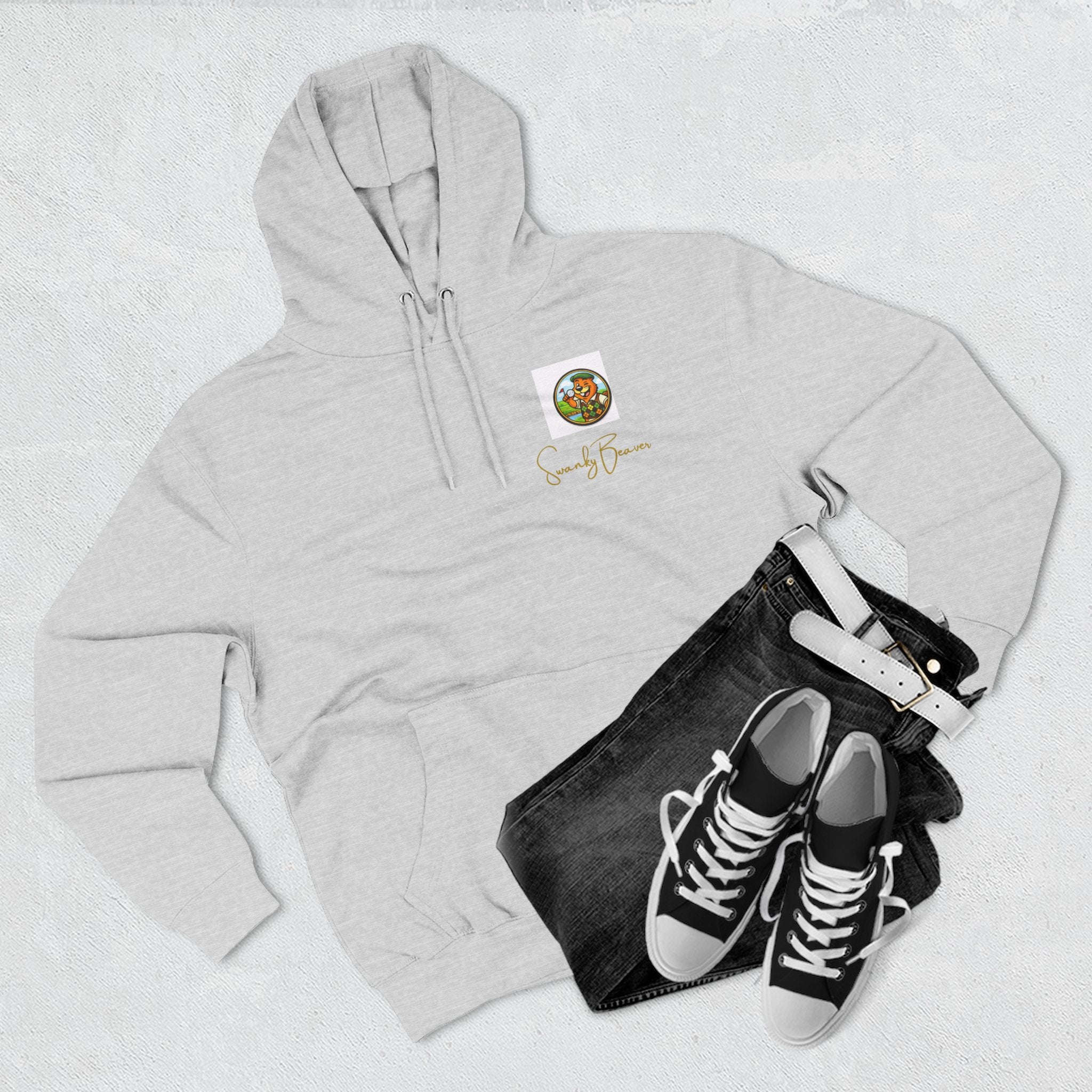 Hoodie "DAMgoodLIFE" Golfing — Cozy Graphic Pullover with Swanky Beaver