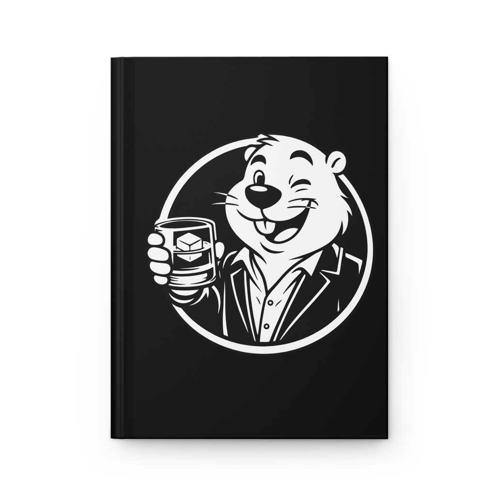 Swanky Beaver Hardcover Journal — Rocks Mascot Notebook