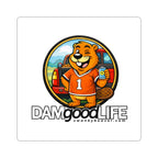 DAMgoodLIFE Tailgate Beaver Sticker — Tailgate Vinyl Kiss-Cut