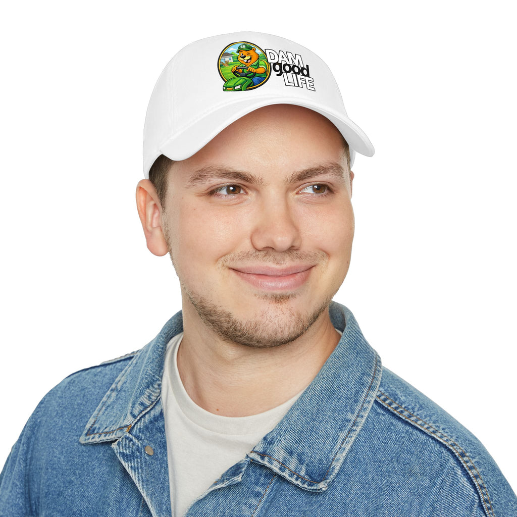Swanky Beaver Mowing "DAMgoodLIFE" Baseball Cap — Vintage Game Day Hat