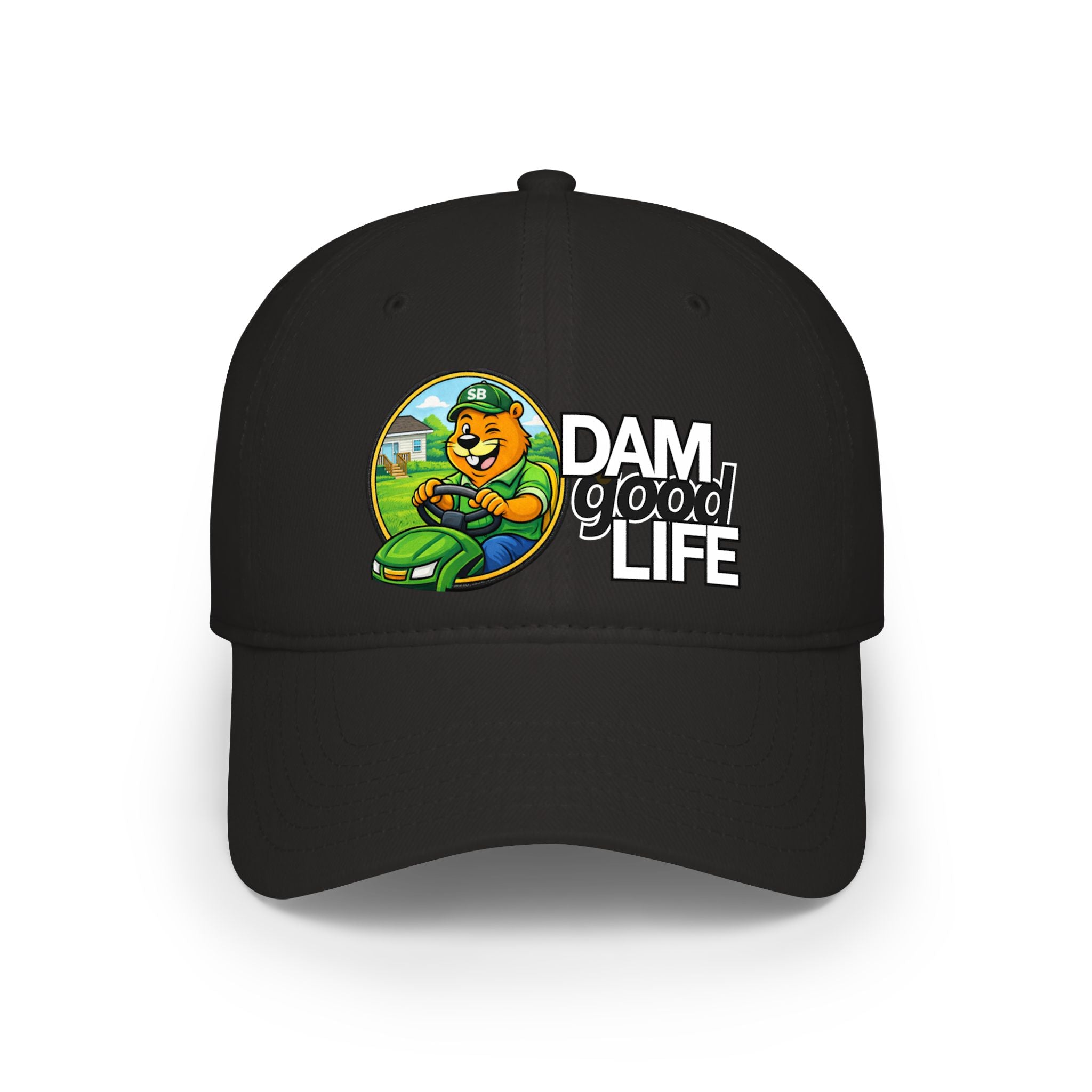 Swanky Beaver Mowing "DAMgoodLIFE" Baseball Cap — Vintage Game Day Hat