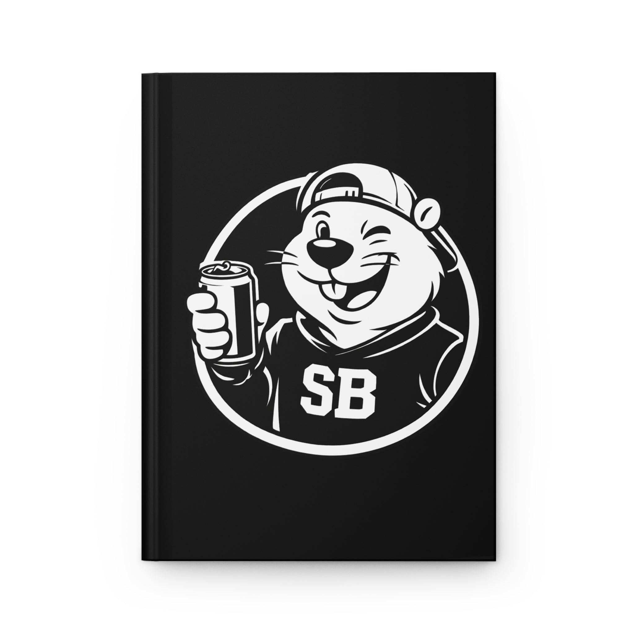Swanky Beaver Hardcover Journal — Tailgating Mascot Notebook