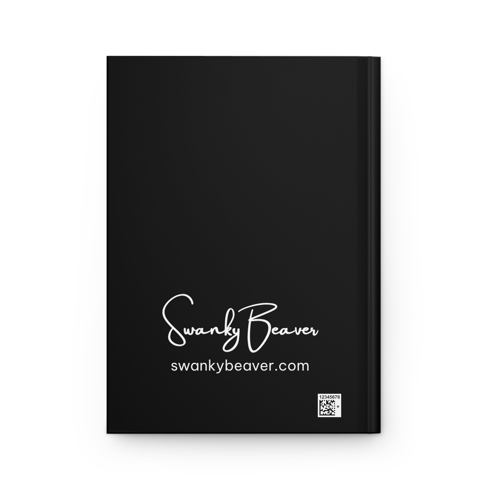 Swanky Beaver Hardcover Journal — Camping Mascot Notebook (Matte Black)