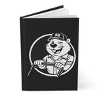Swanky Beaver Hardcover Journal — Mowing Mascot Notebook