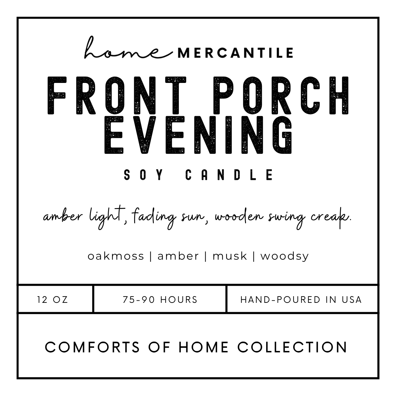 Candle - Home Mercantile Exclusive "Comforts of Home Collection"