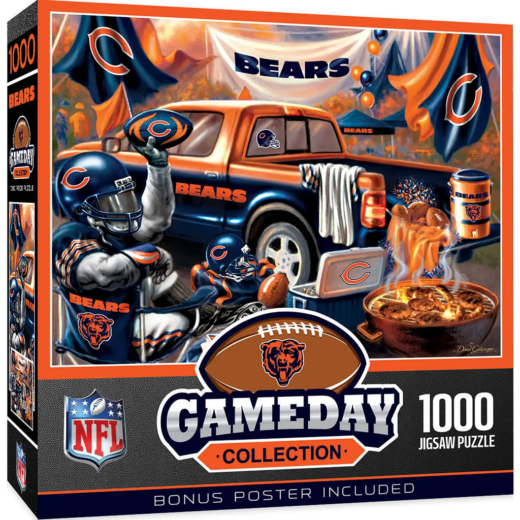 Game Day 1000 Piece Puzzles - Indiana University, Ohio State, Cubs, and Bears