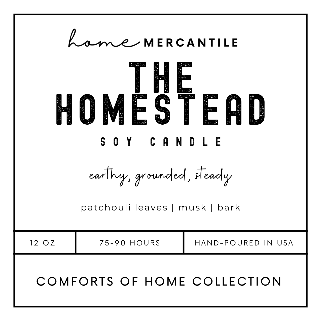 Candle - Home Mercantile Exclusive "Comforts of Home Collection"