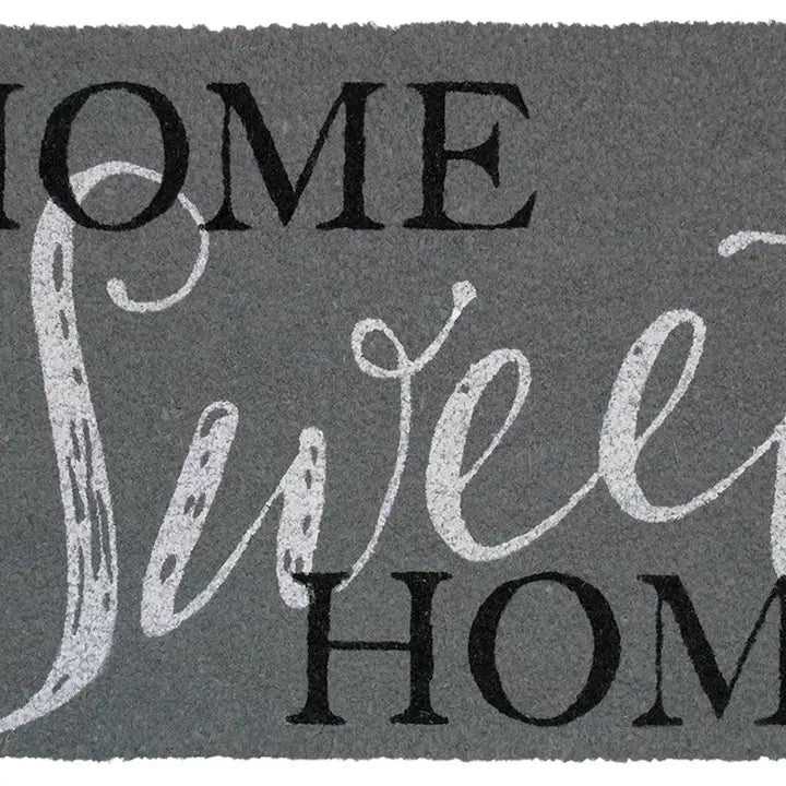 Coir Doormat - Home Sweet Home Gray