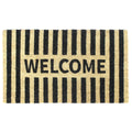 Coir Doormat - Black Stripe Welcome Doormat