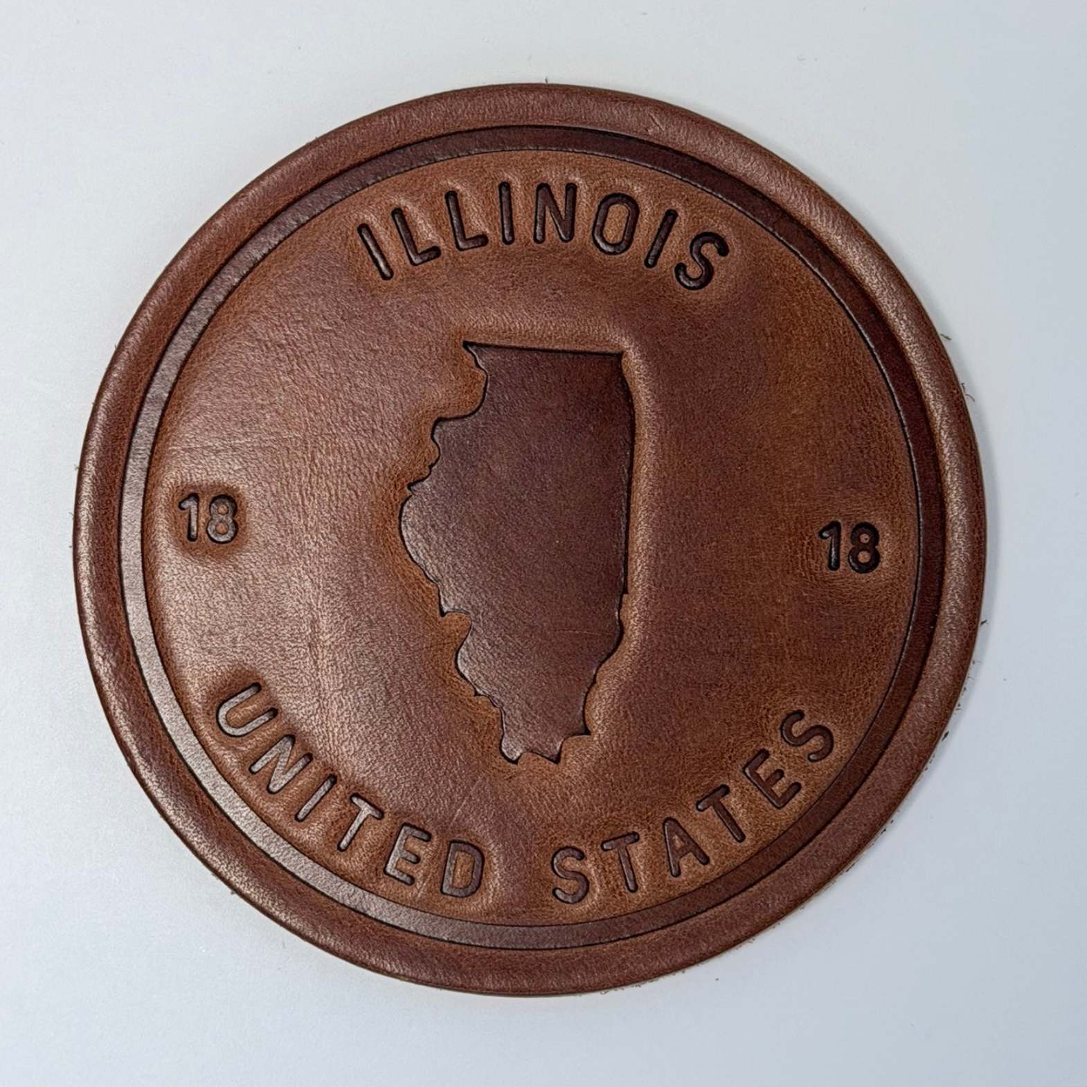 Leather Coaster - Assorted States