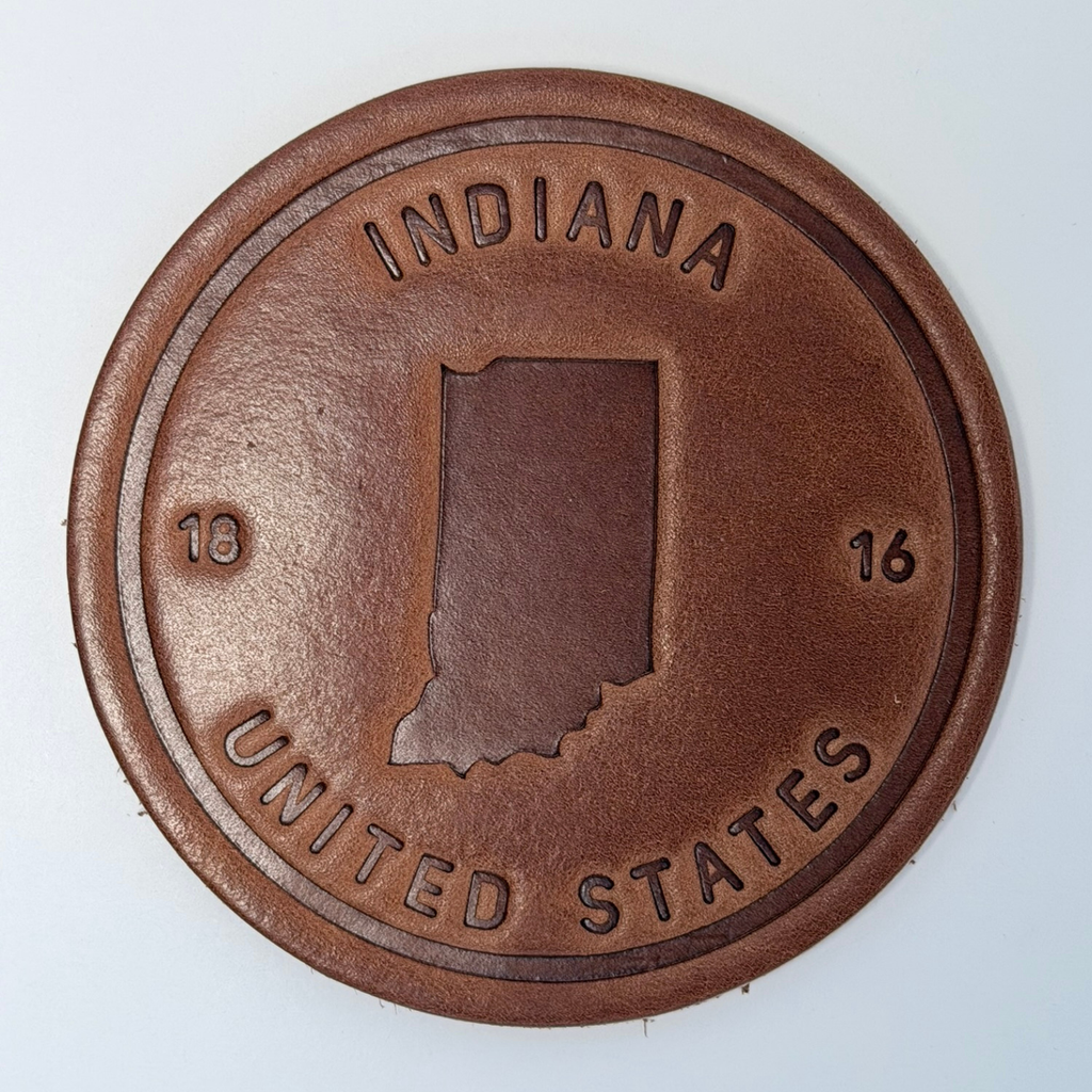 Leather Coaster - Assorted States