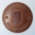 Leather Coaster - Assorted States