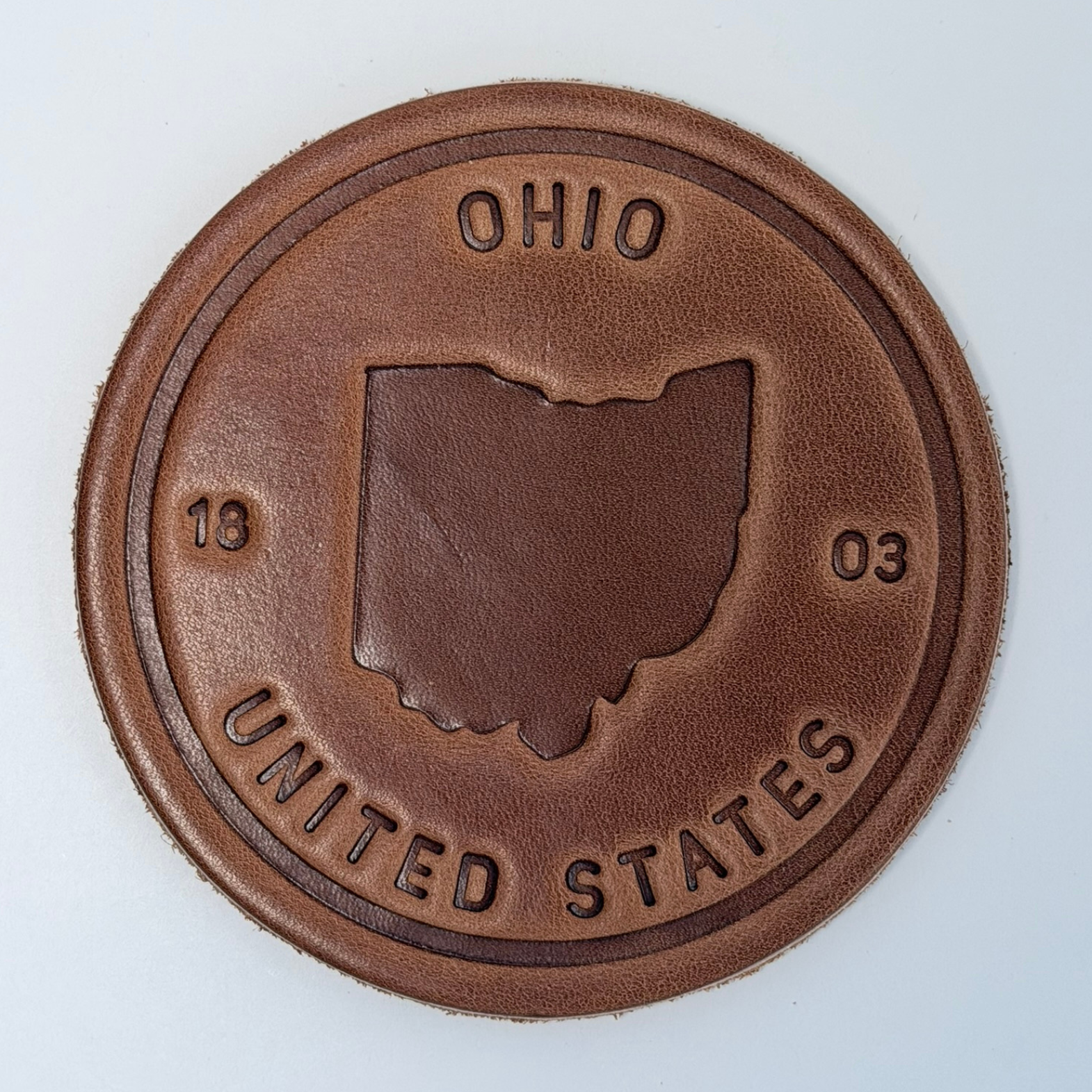 Leather Coaster - Assorted States