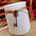 Candle - 17oz Vintage Hobnail Container with Key Charm