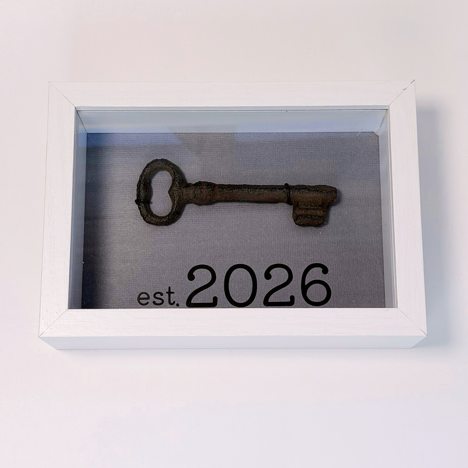 Cast Iron Key Shadowbox - Key with Year (assorted)