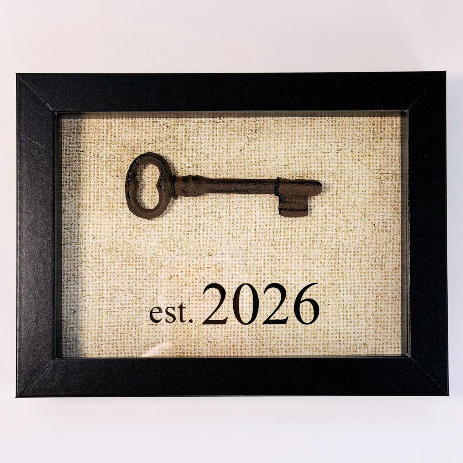 Cast Iron Key Shadowbox - Key with Year (assorted)