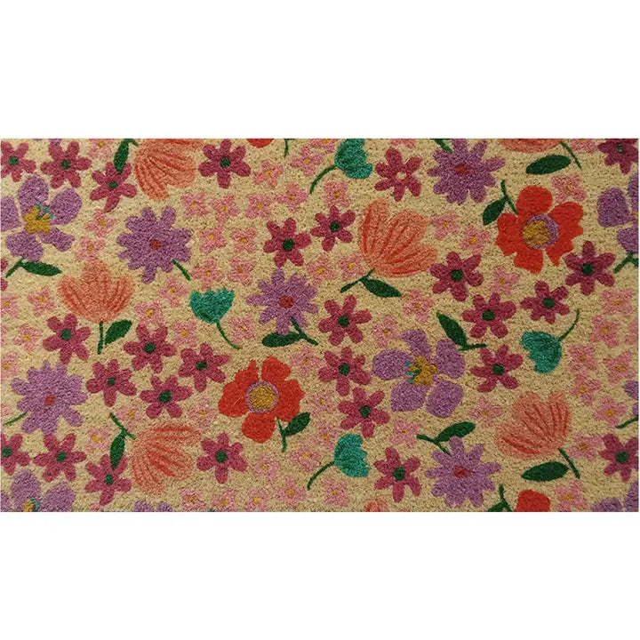 Coir Doormat - Spring Blooms
