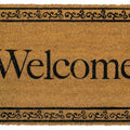 Coir Doormat - Welcome Scroll Border