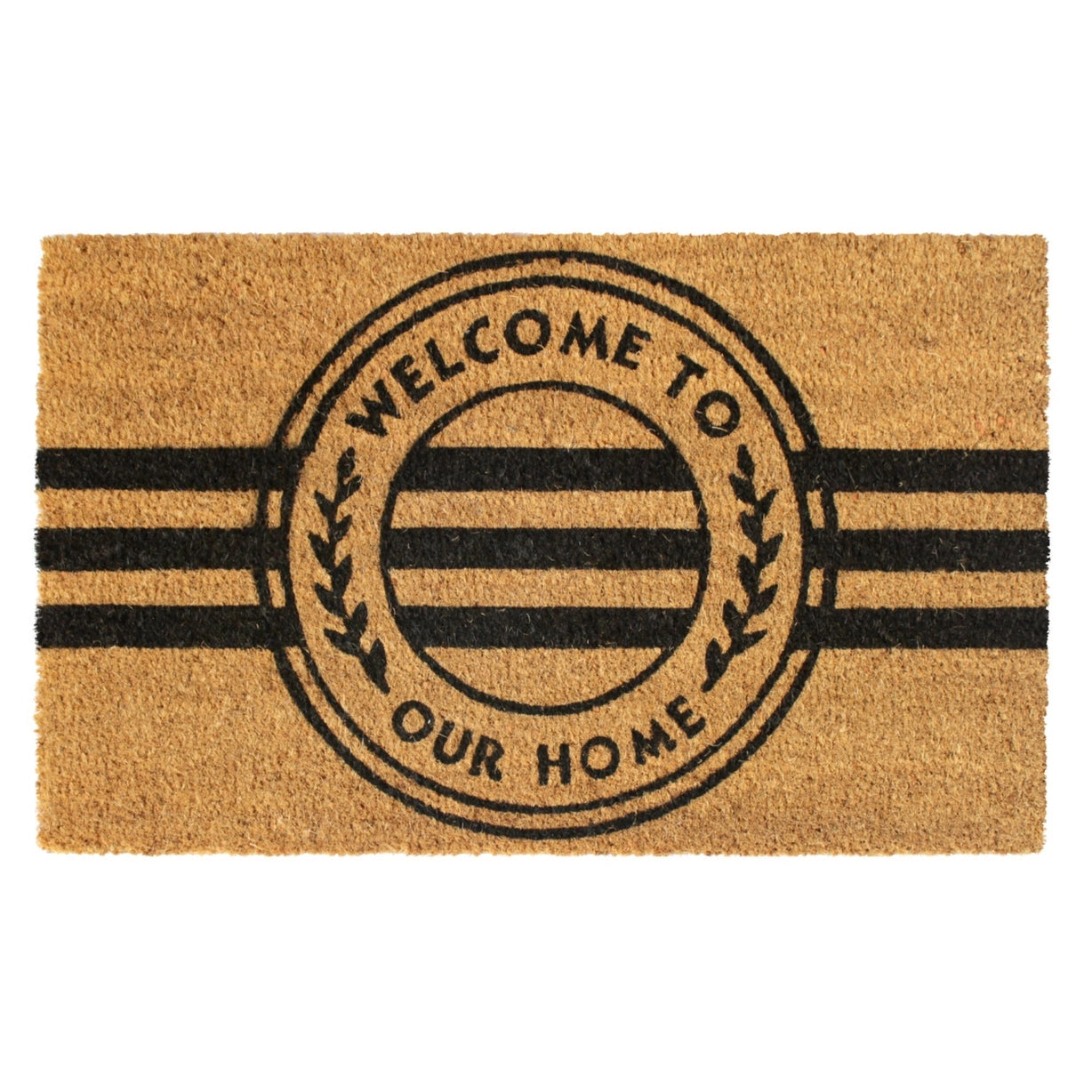 Coir Doormat - Welcome To Our Home Circle