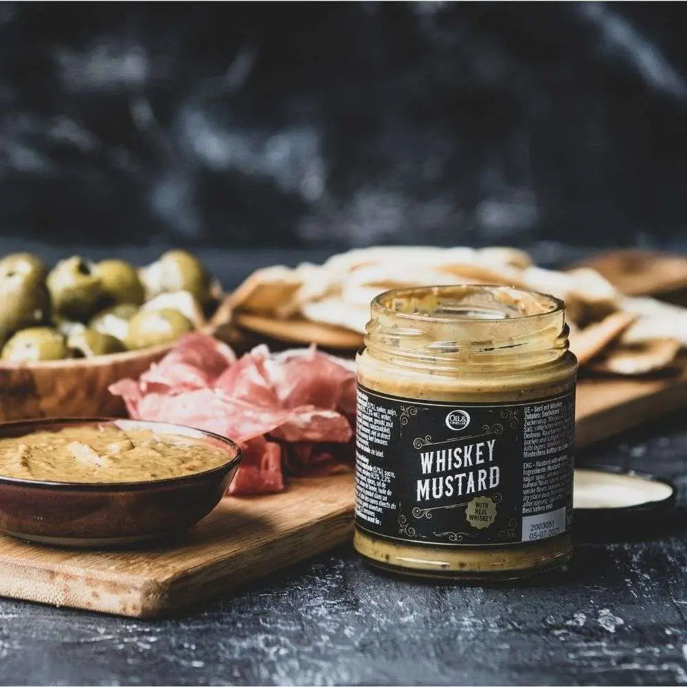 Whiskey-Infused Products - Mustard, BBQ Sauce, and Vinegar
